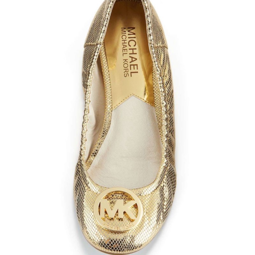 MICHAEL Michael Kors Fulton Python-Embossed Ballet